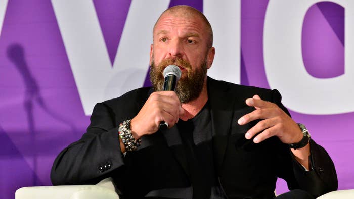 WWE Superstar Triple H attends 2019 VidCon at Anaheim Convention Center.