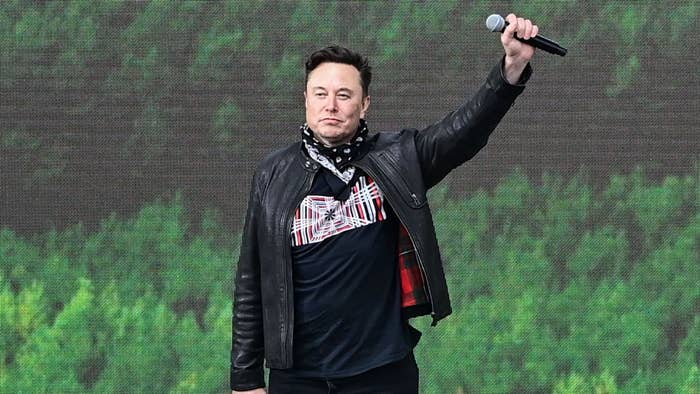 Elon Musk at the Tesla Gigafactory open day