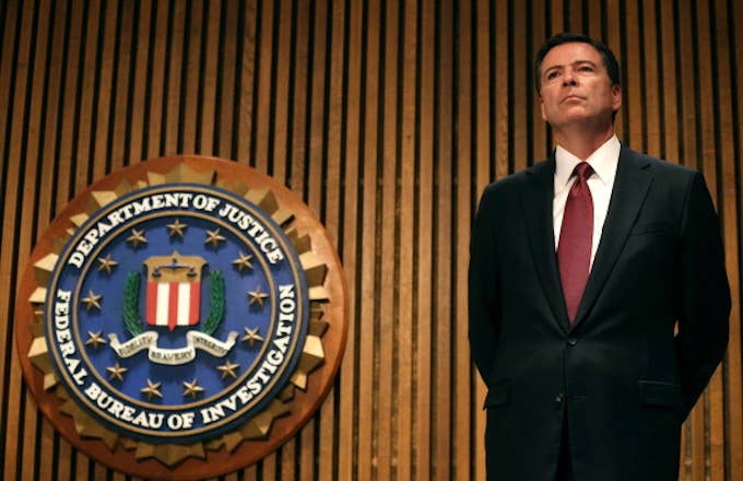 ames Comey participates in a news conference on child sex trafficking