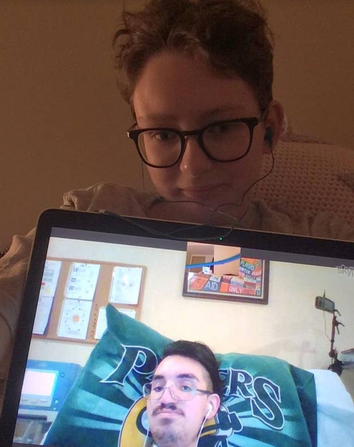 A selfie the author took while video chatting with Gabe in October 2018