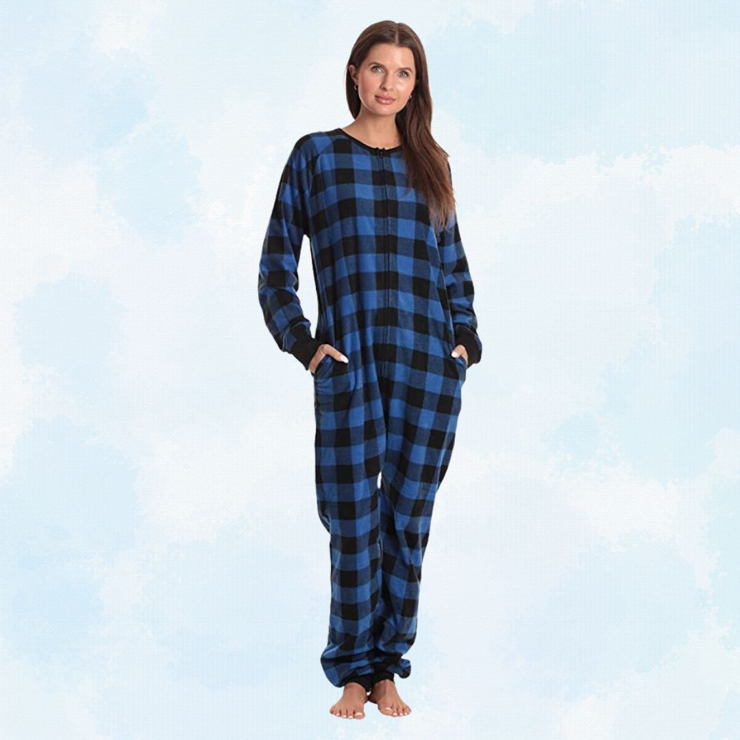 Just Love Womens Buffalo Plaid & Winter Print Micro Fleece Pajama