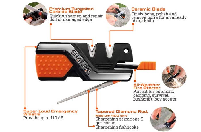 Compact Survival Card Lite Compass Knife Whistle Fire Starter 8 in