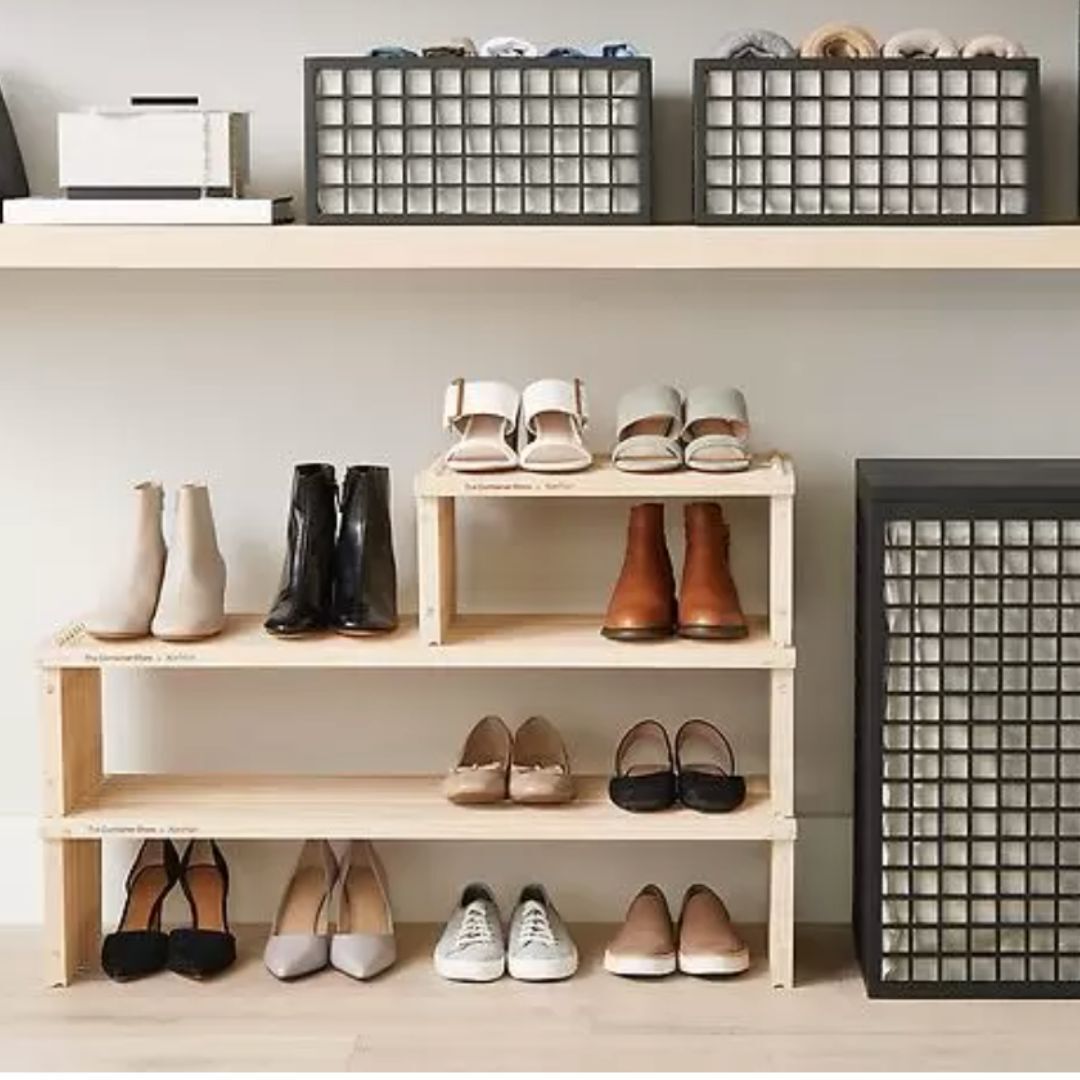 shoes on the shelves