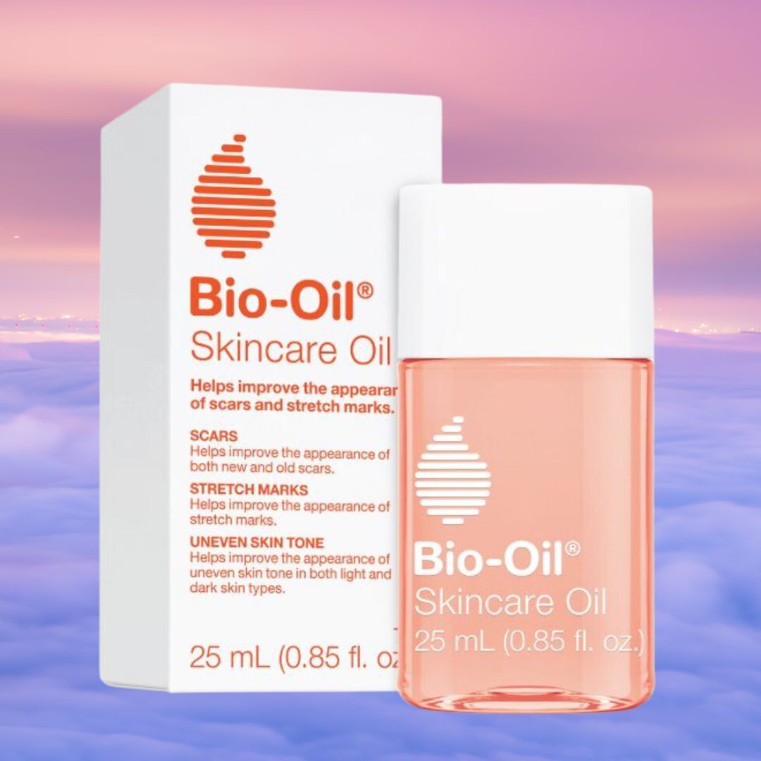 Bio-Oil Skincare Oil (25 ml) with packaging. Promotes improvement of scars, stretch marks, and uneven skin tone. 