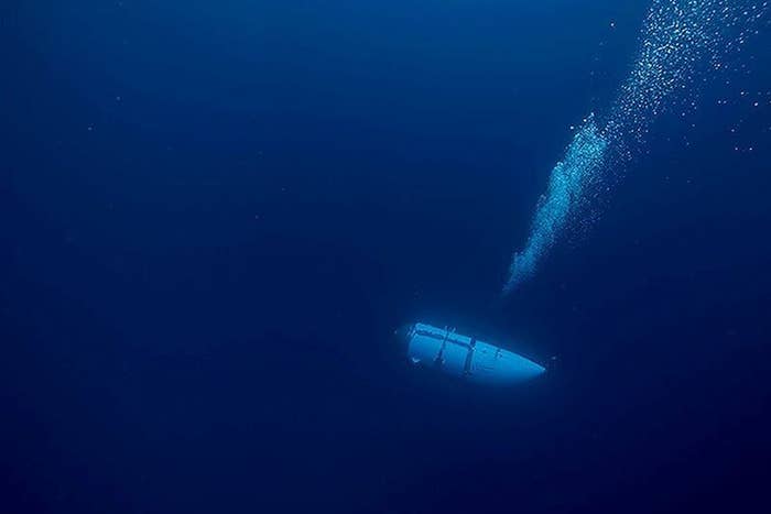 submarine submerged in the water