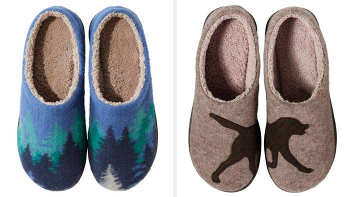  1  with wood  pattern, the different   with a canine  silhouette. Cozy, fleece-lined plan  perfect  for comfortableness  and style