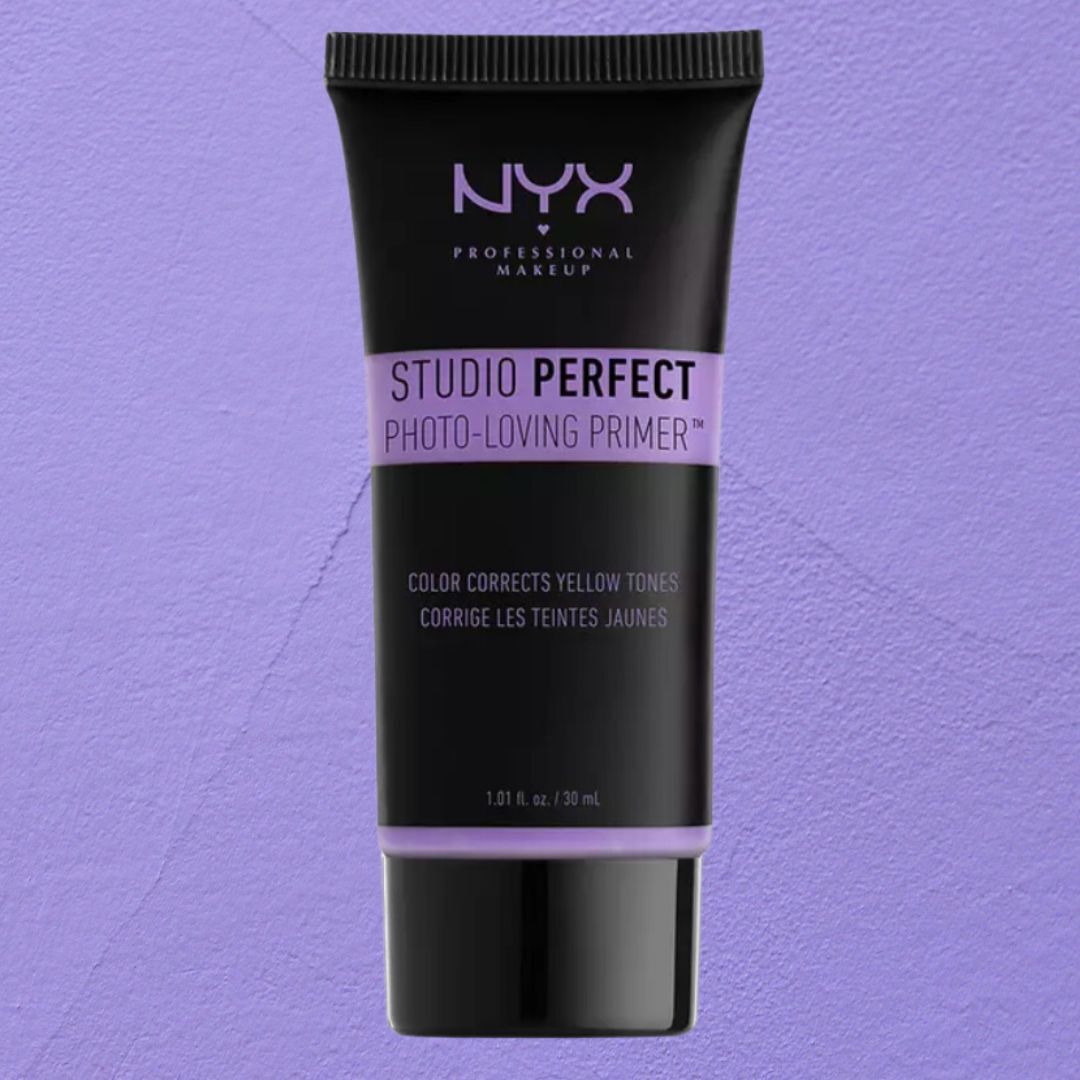 NYX Professional Makeup Studio Perfect Photo-Loving Primer tube against a textured background
