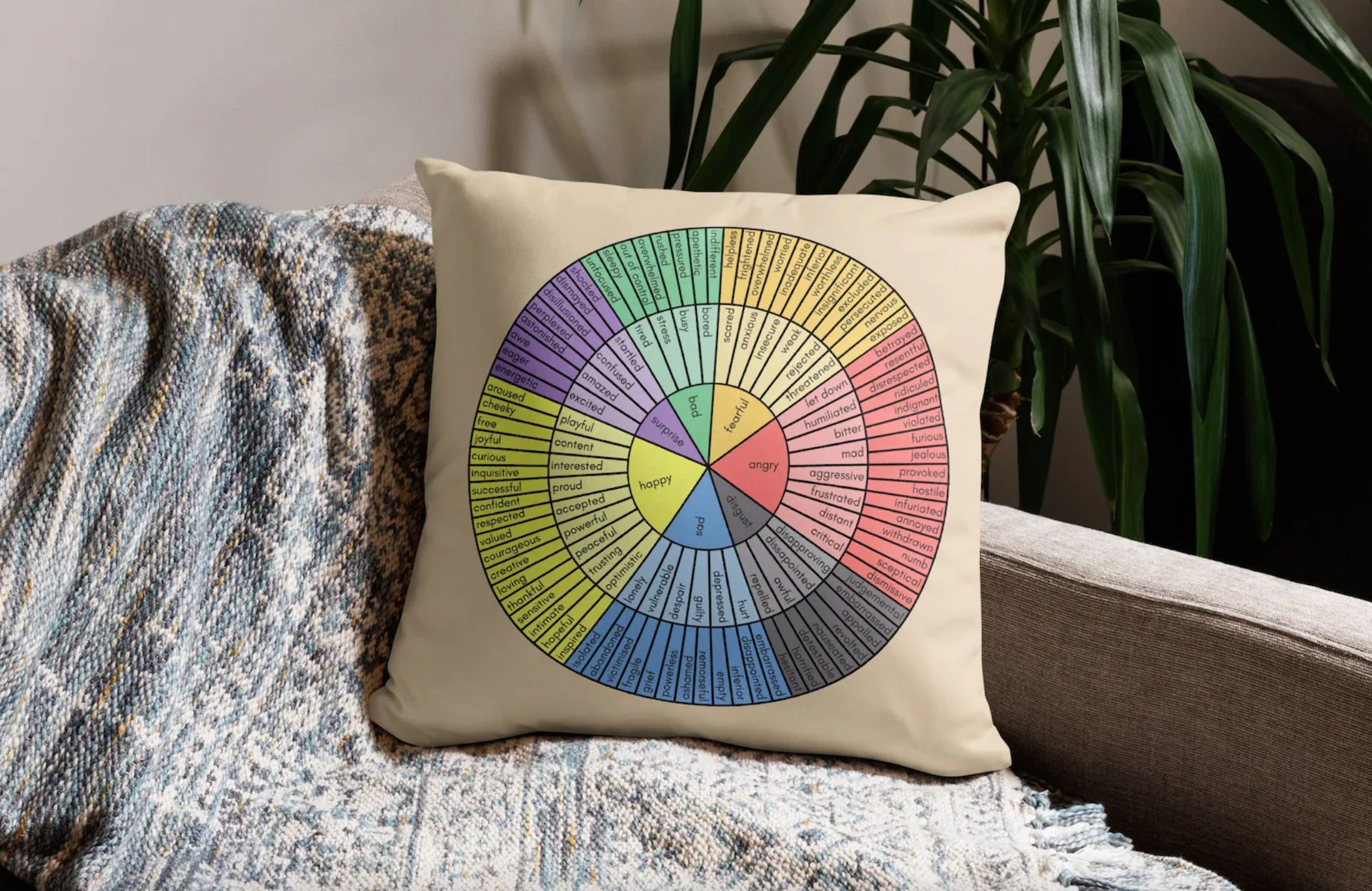 The color wheel pillow