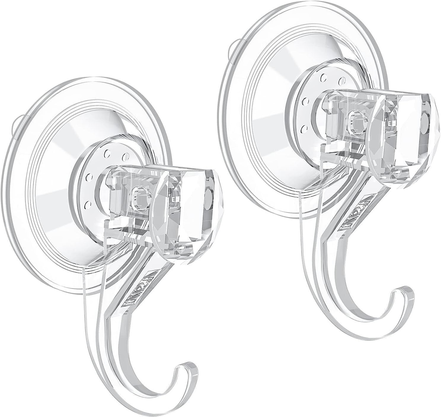 Two wide suction cupful hooks for bath oregon room use, featuring a sturdy plan for hanging items connected creaseless surfaces