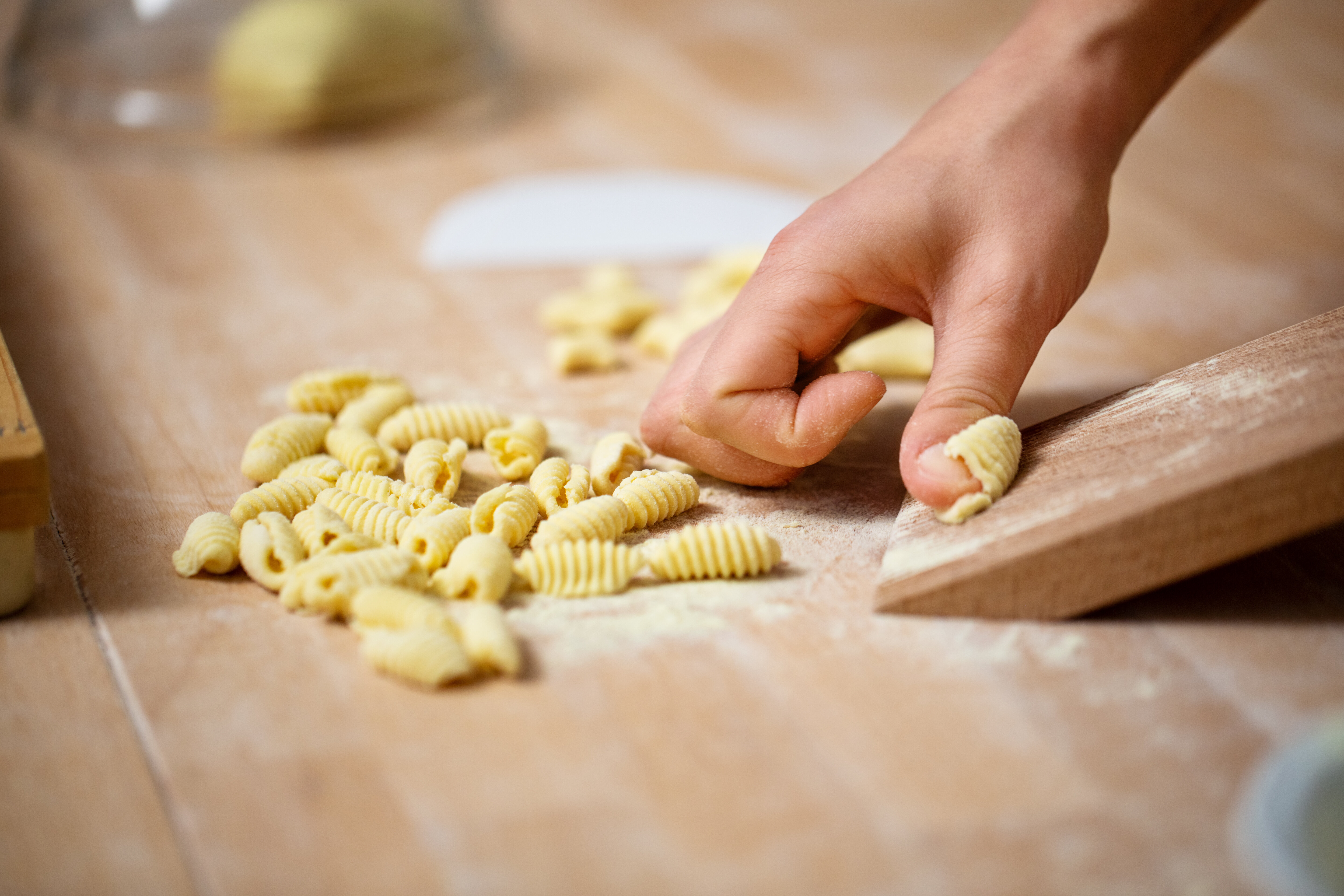 Homemade cavatelli