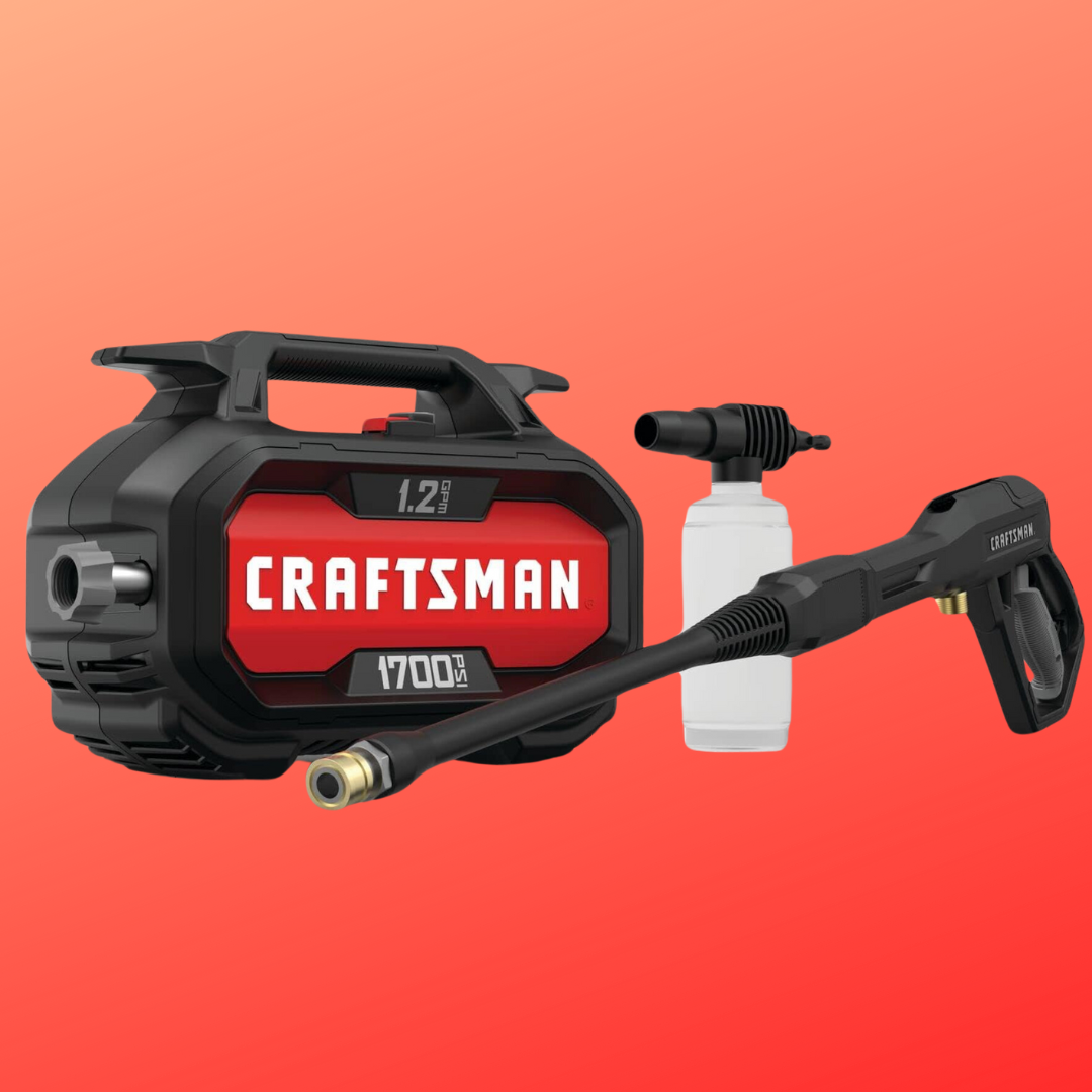 CRAFTSMAN portable electrical  unit   washer with adjustable spray nozzle and detergent bottle, suitable for assorted  cleaning tasks
