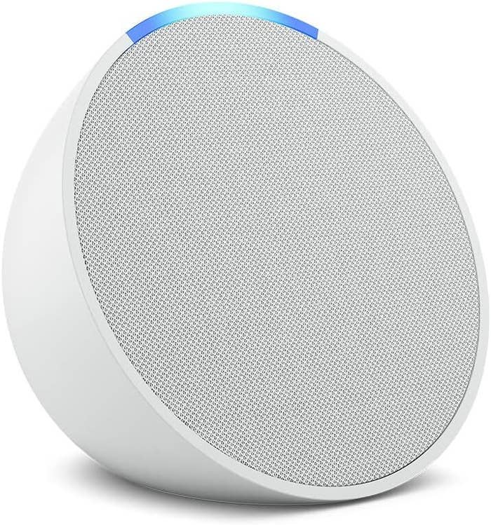 The white Echo dot