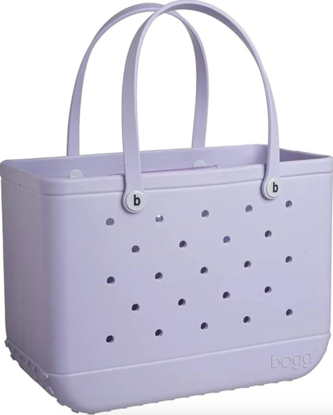 Bogg Bag tote with perforated design and two handles is shown in this product image for a shopping article