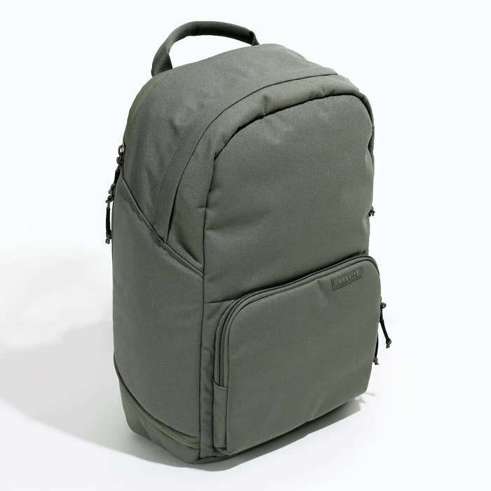 A sleek, minimalist backpack with aggregate  zippered compartments, perfect  for casual oregon  question   use