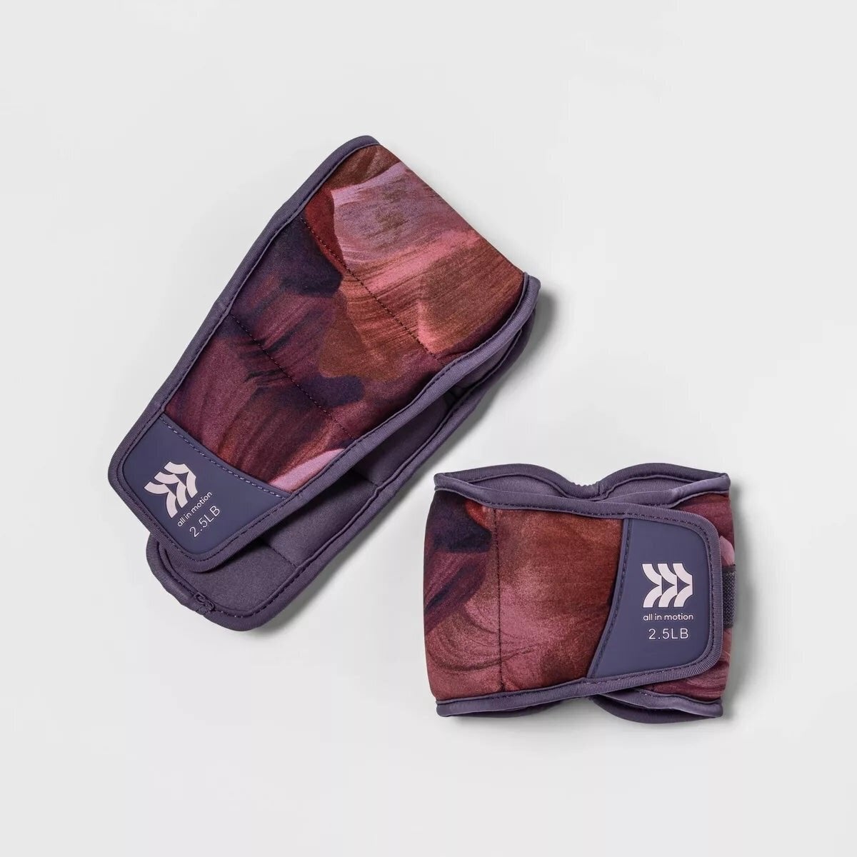 Pair of floral pattern ankle weights