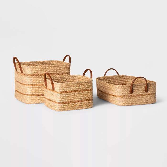 The wicker baskets