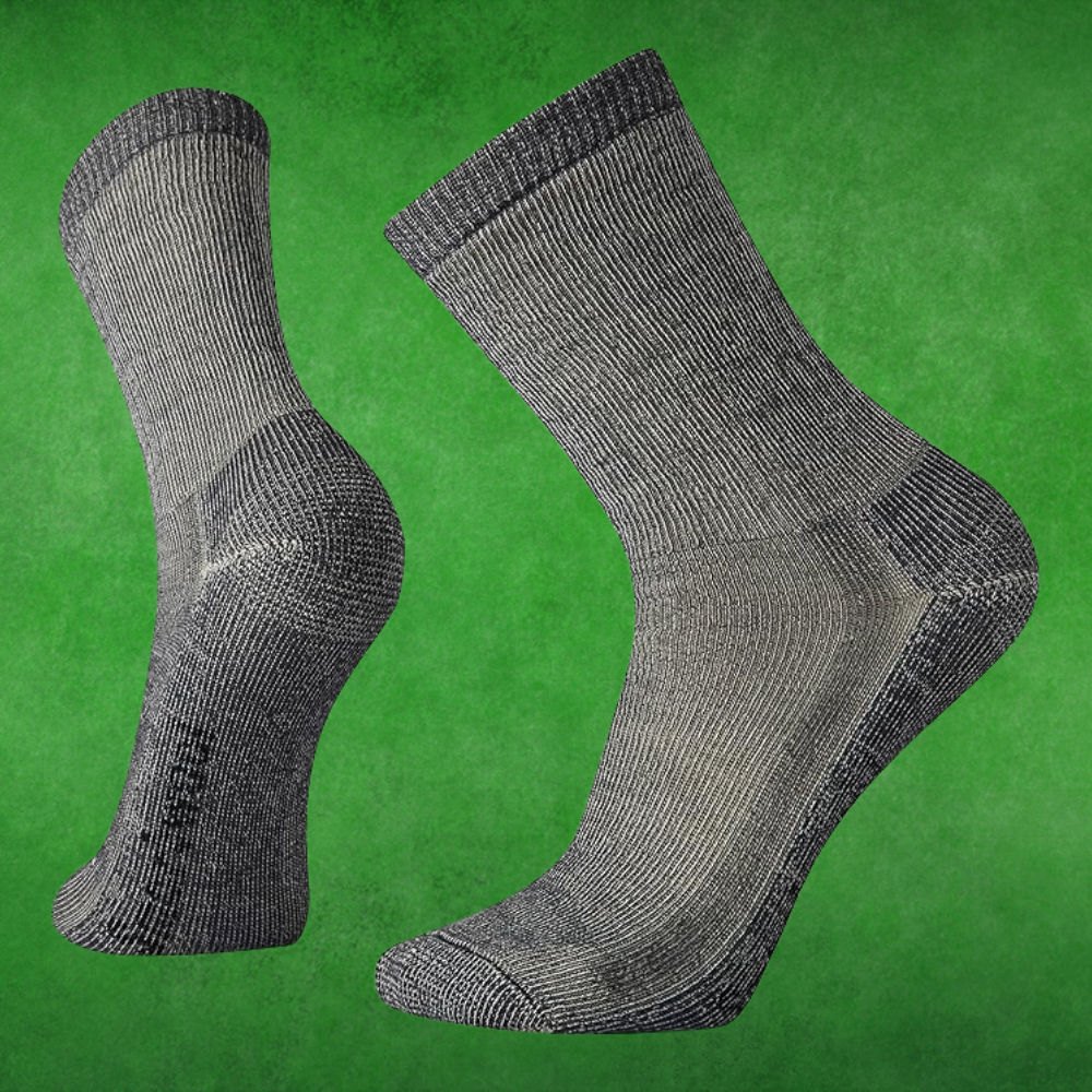 Two textured socks displayed connected  a vibrant background, showcasing their cloth  item  for a shopping-focused article