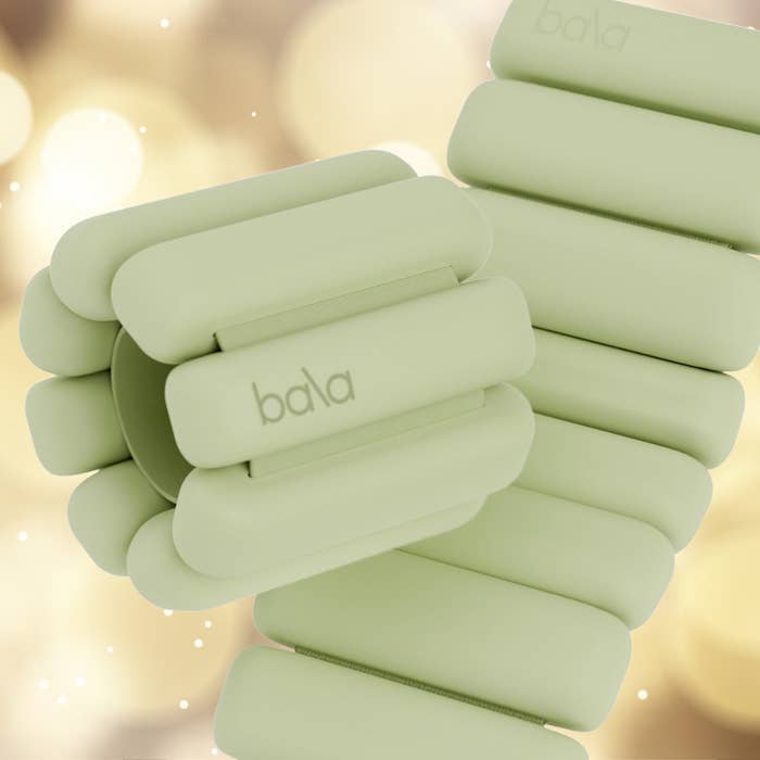 Close-up of stacked Bala workout  weights with a soft, rounded design, featured successful  a buying  article
