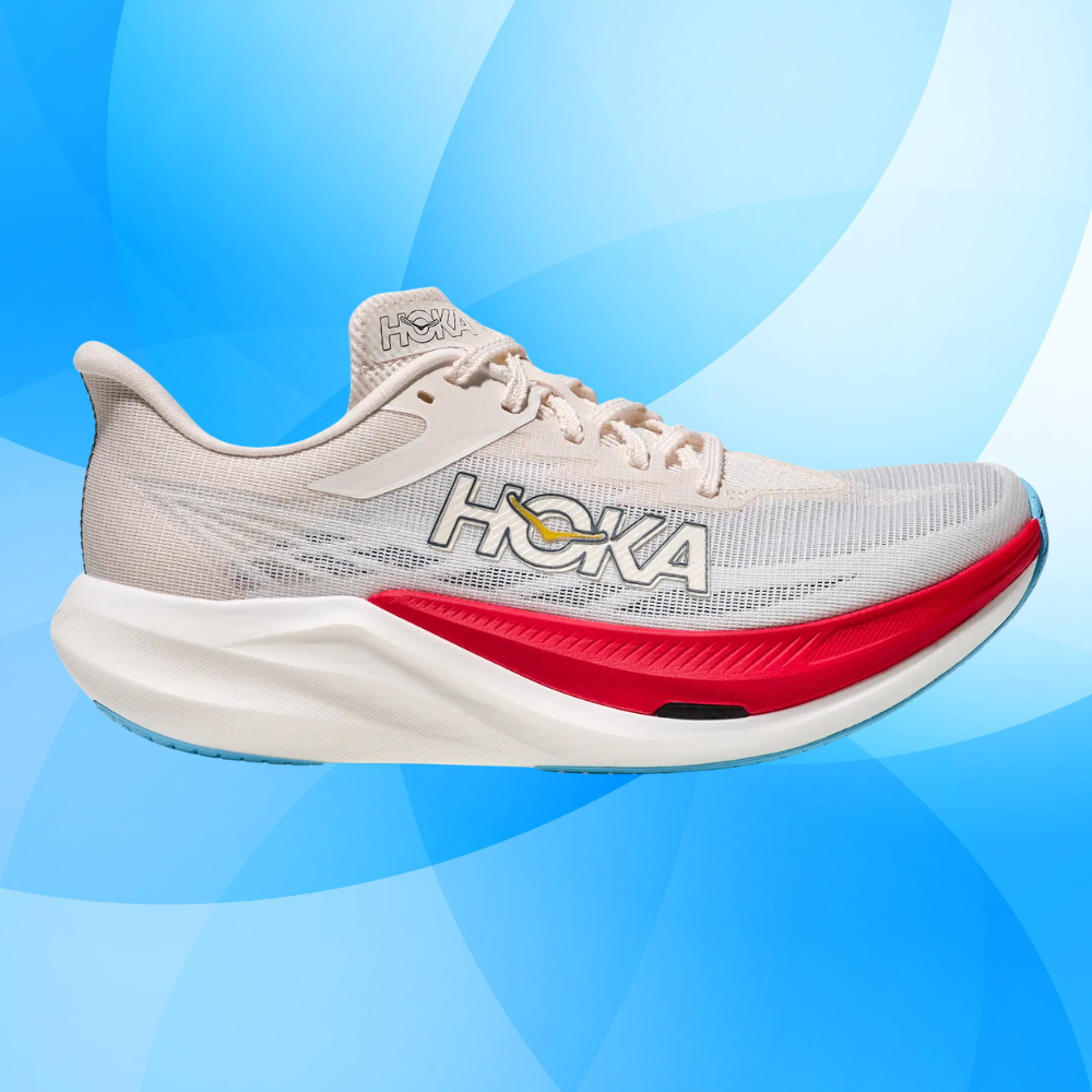 Running footwear with cushioned sole and "HOKA" logo, suitable for diversion and casual wear