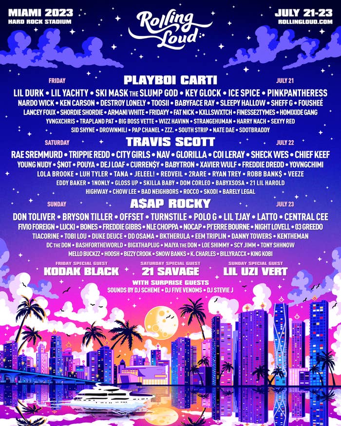 Rolling Loud Miami 2023 lineup flyer