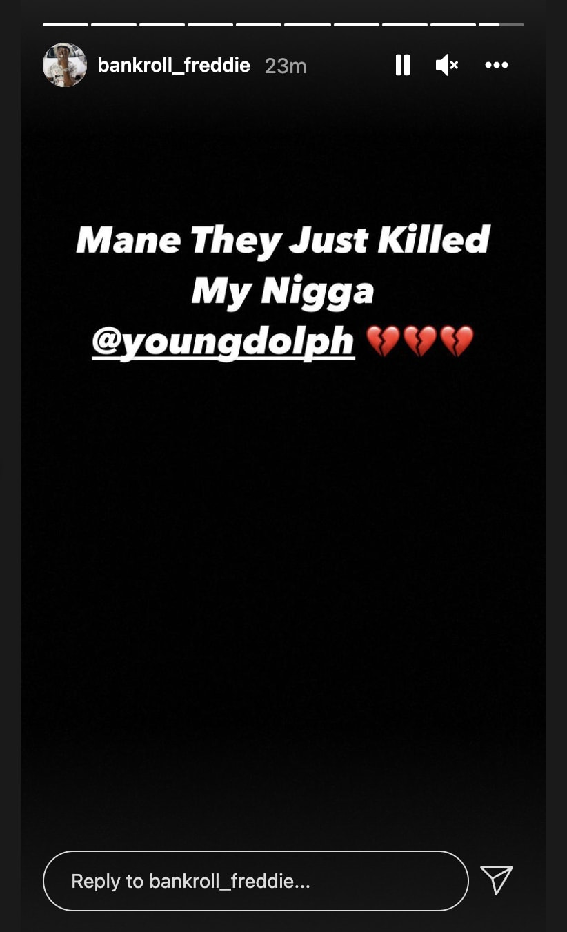 bankroll freddie posts about young dolphj
