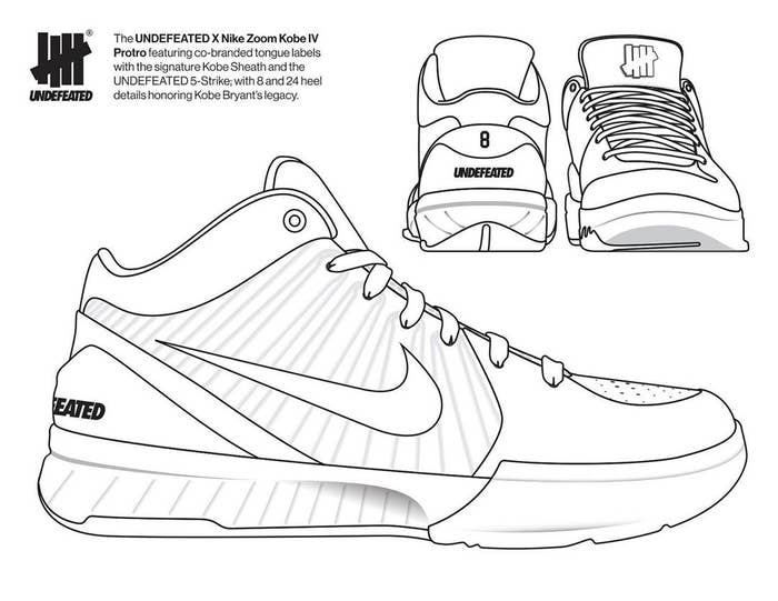 Undefeated x Nike Zoom Kobe 4 Protro Coloring Book