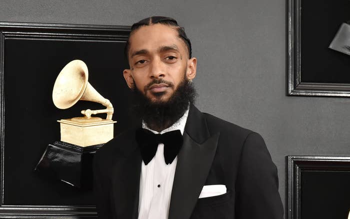 Nipsey Hussle attends the 61st Annual Grammy Awards at Staples Center in 2019.