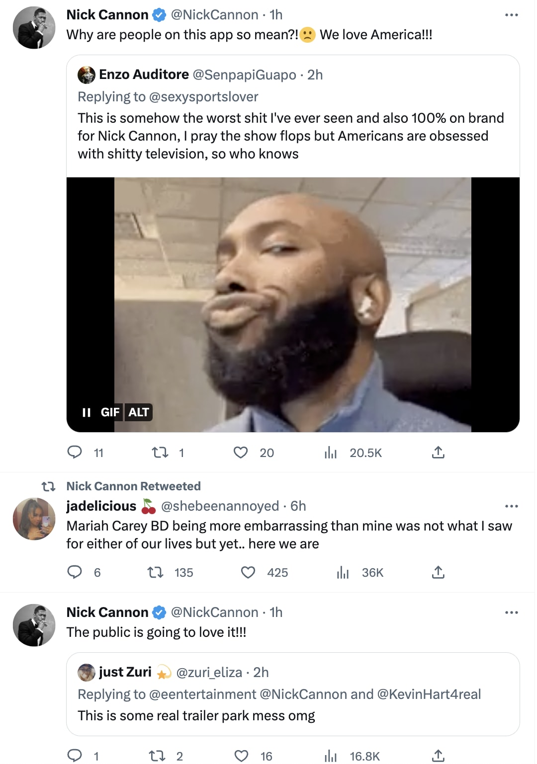Nick Cannon&#x27;s screenshotted tweeted