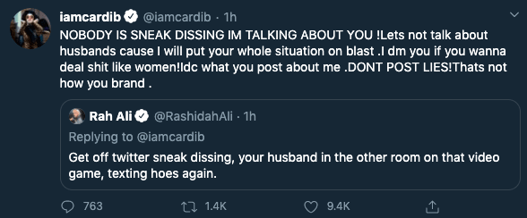 Cardi tweet