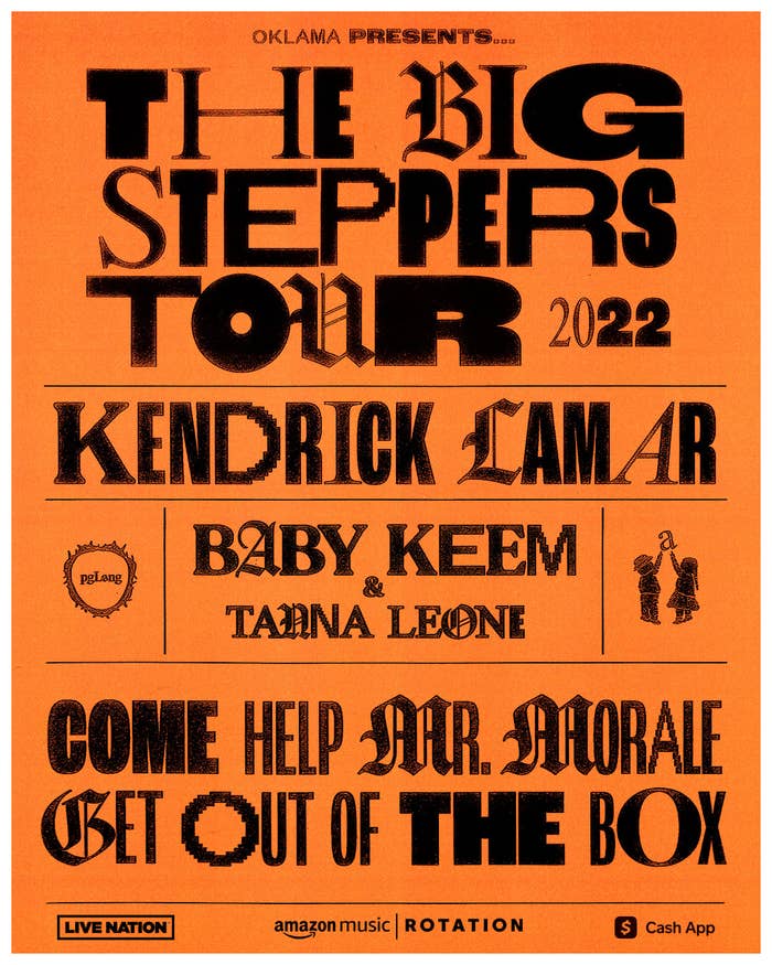 Kendrick Lamar tour poster