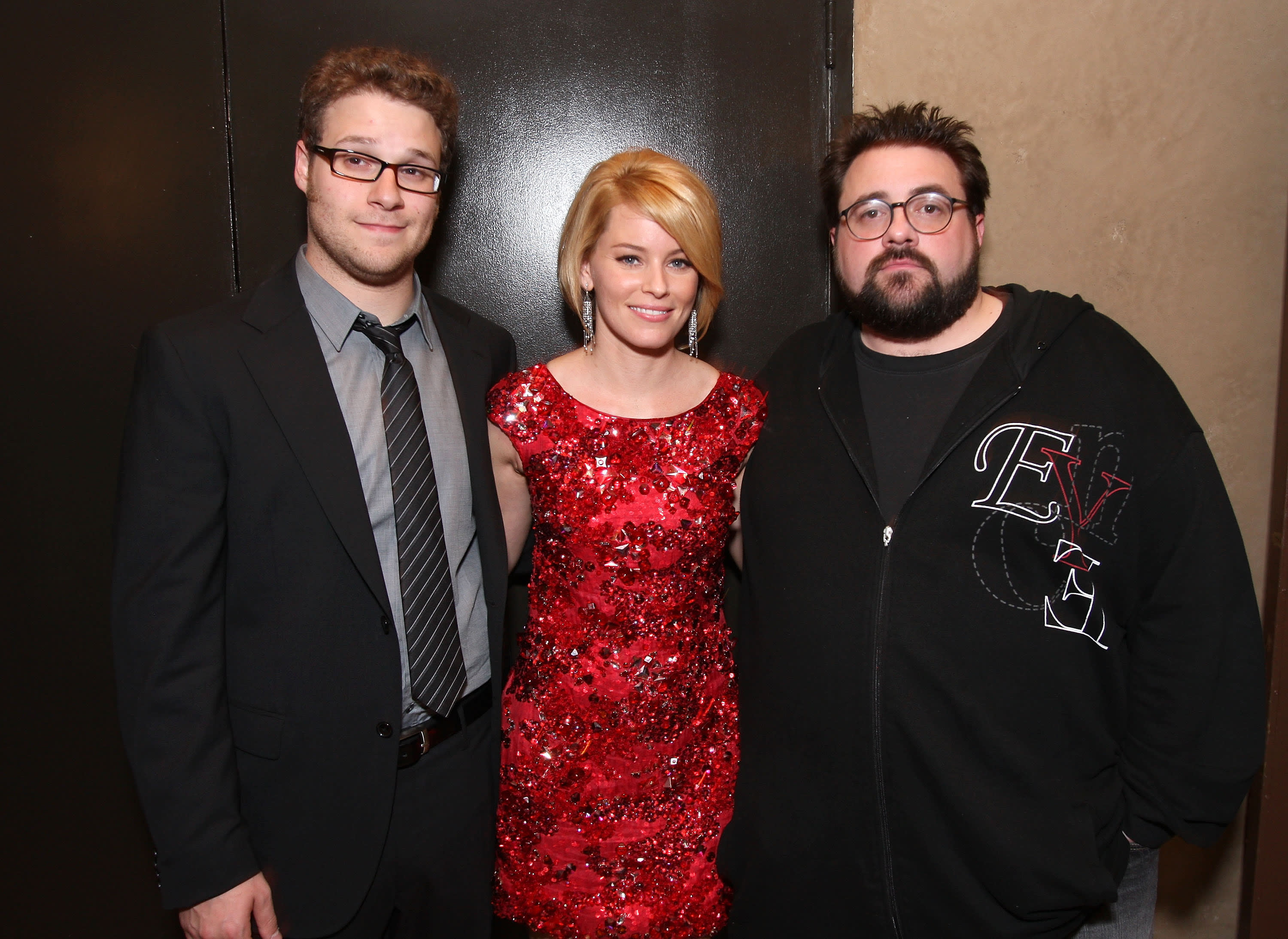 Seth Rogen, Elizabeth Banks and Kevin Smith at the afterparty for &#x27;Zack and Miri Make a Porno&#x27;