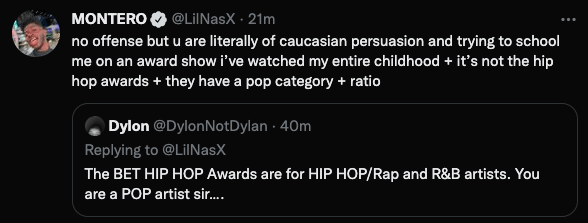 Lil Nas X responds 2022 BET Awards