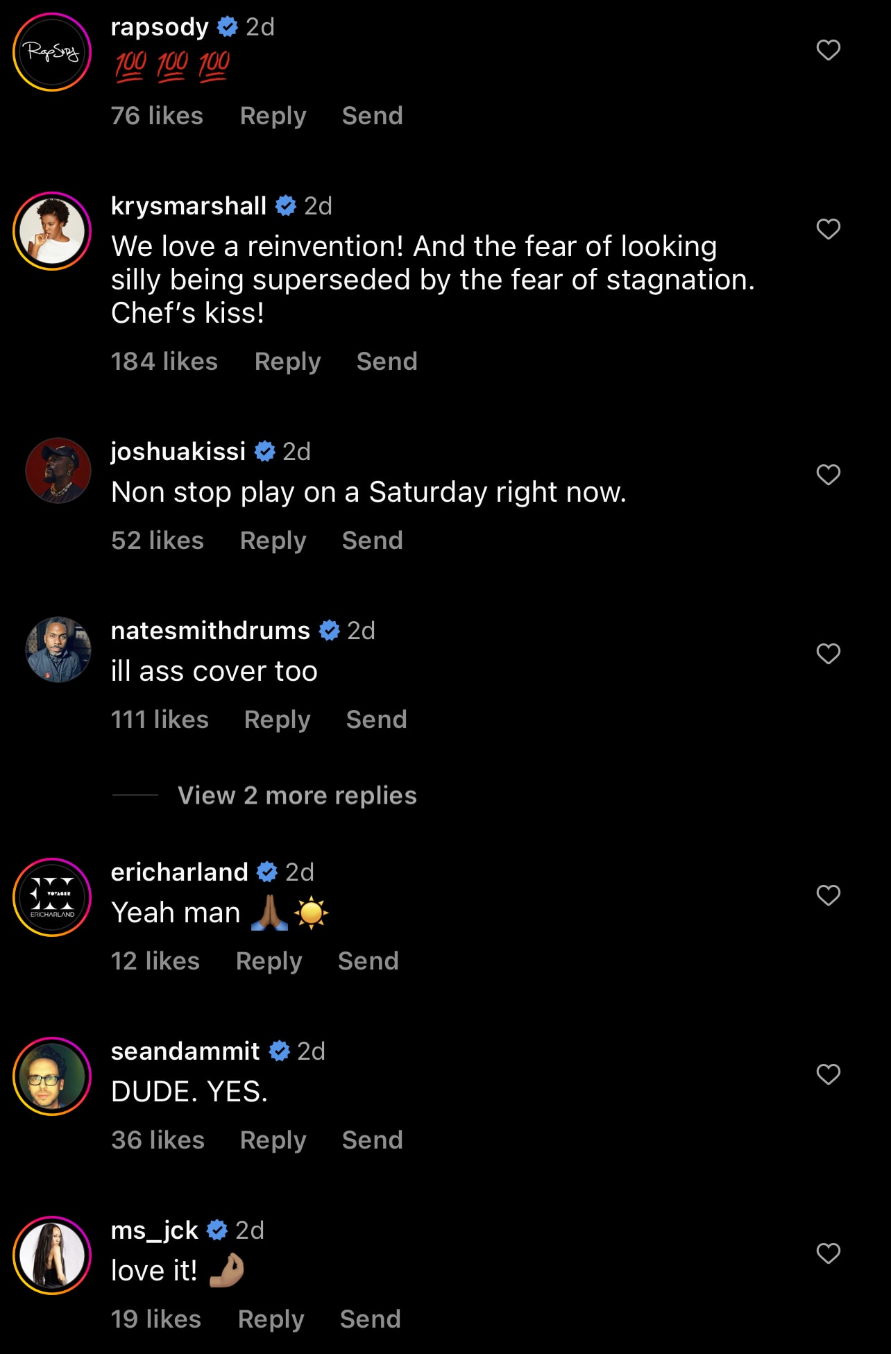 Questlove Instagram comments are seen
