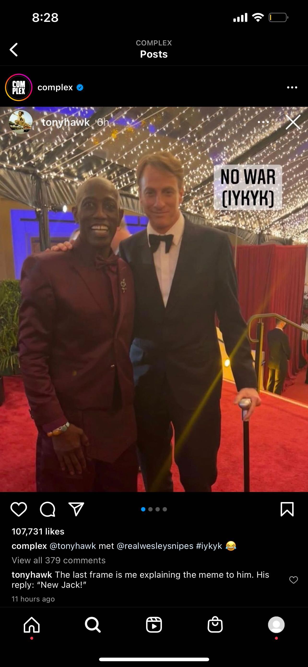 Tony Hawk meets Wesley Snipes meme race war.