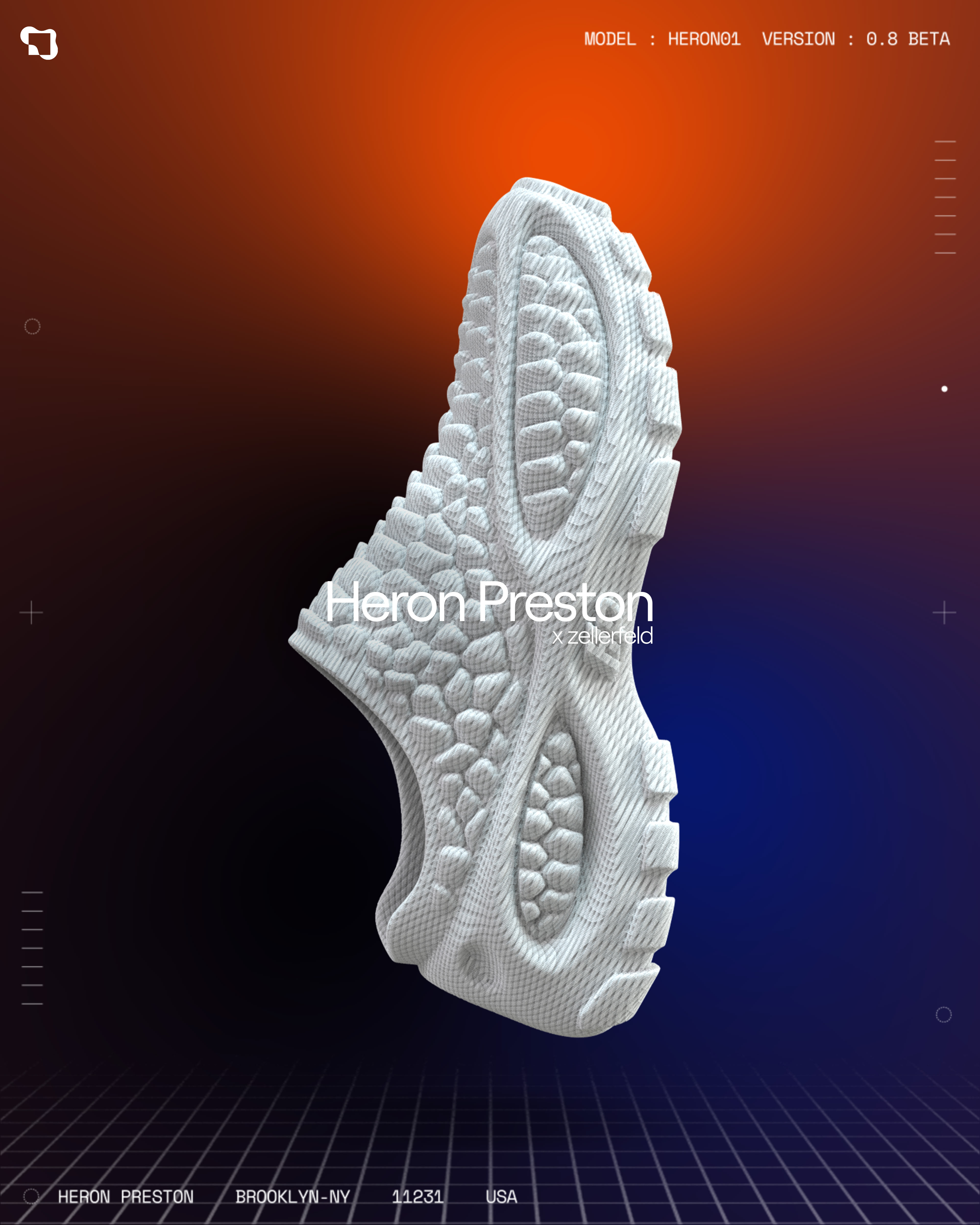Zellerfeld&#x27;s 3D Printed sneakers in white