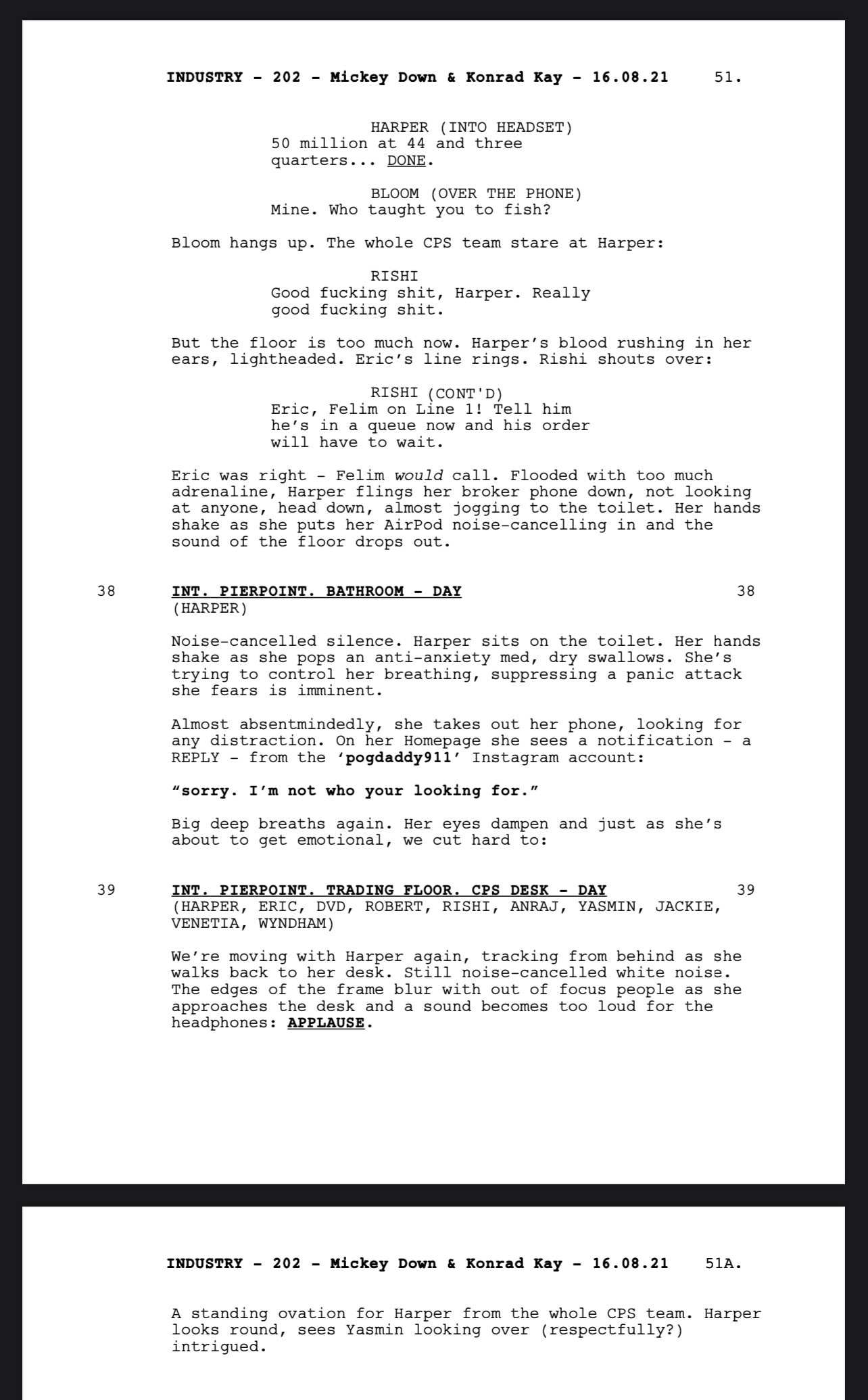 industry season 2 mickey down konrad kay interview script page 2