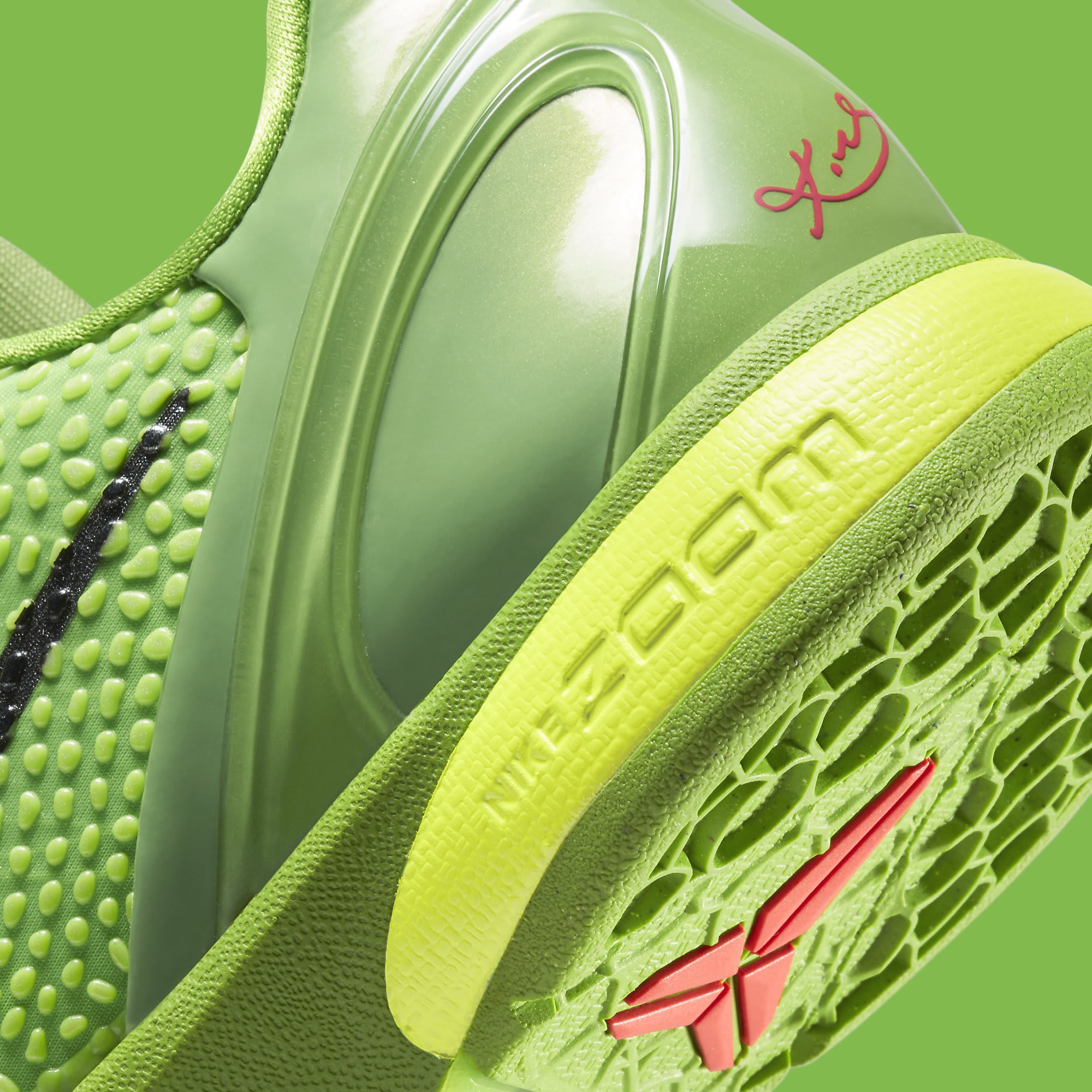 Nike Kobe 6 Protro &#x27;Grinch&#x27; CW2190-300 Heel