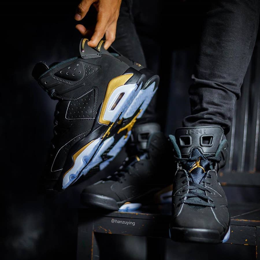 Jordans 6 hotsell black and gold