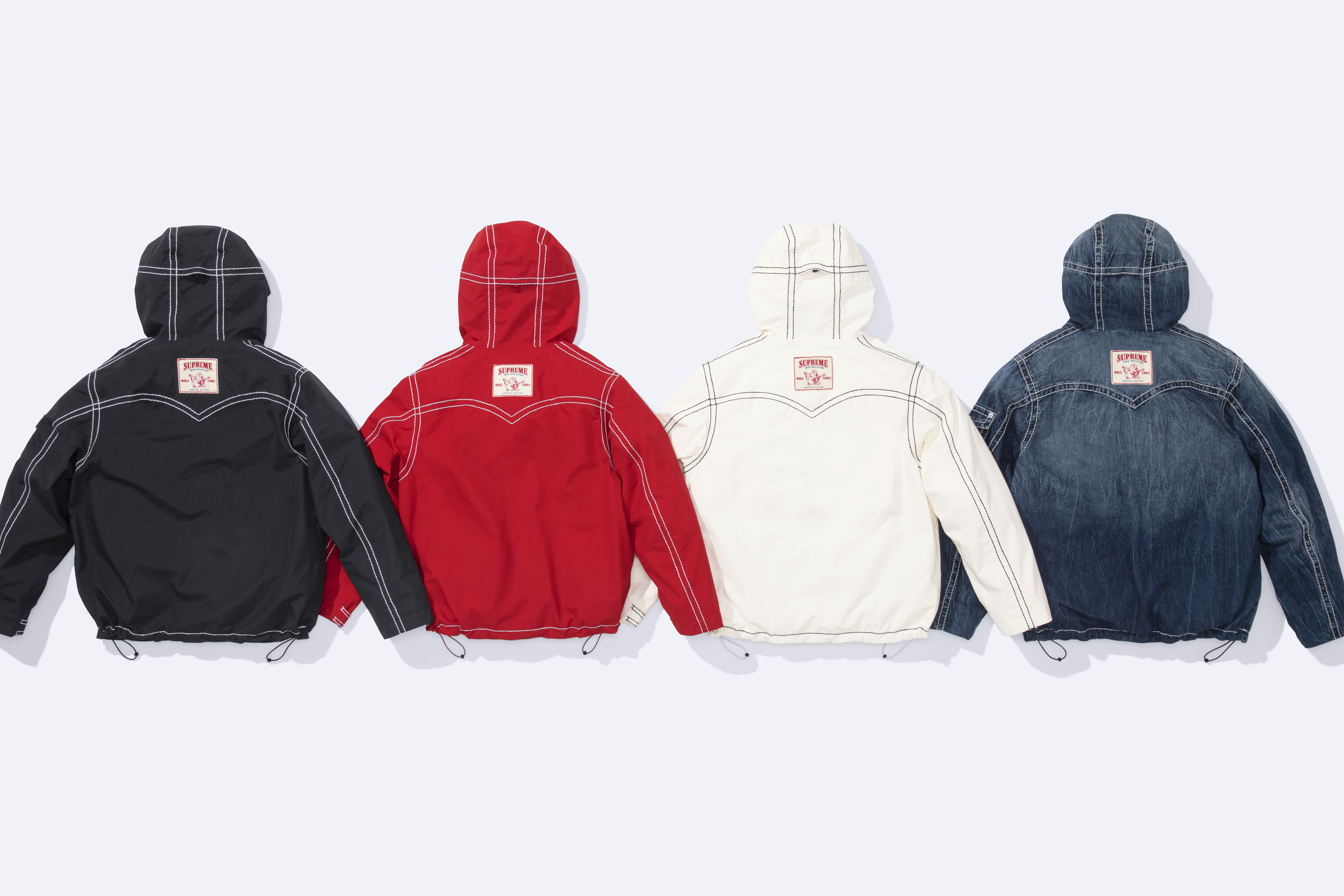 Supreme True Religion pieces are shown