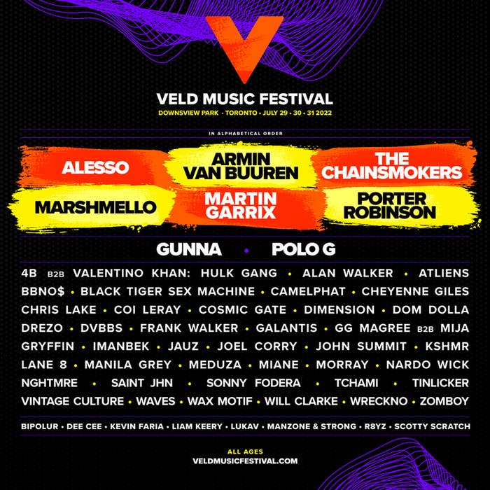 Veld Music Festival 2022 lineup