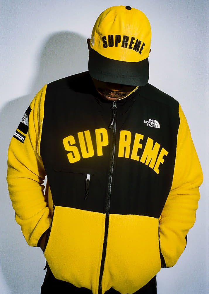 Supreme The North Face Arc Logo Denali Fleece Jacket Yellow Size XL *IN  HAND*