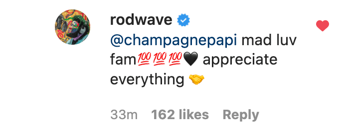Rod Wave responds to Drake on Complex&#x27;s IG