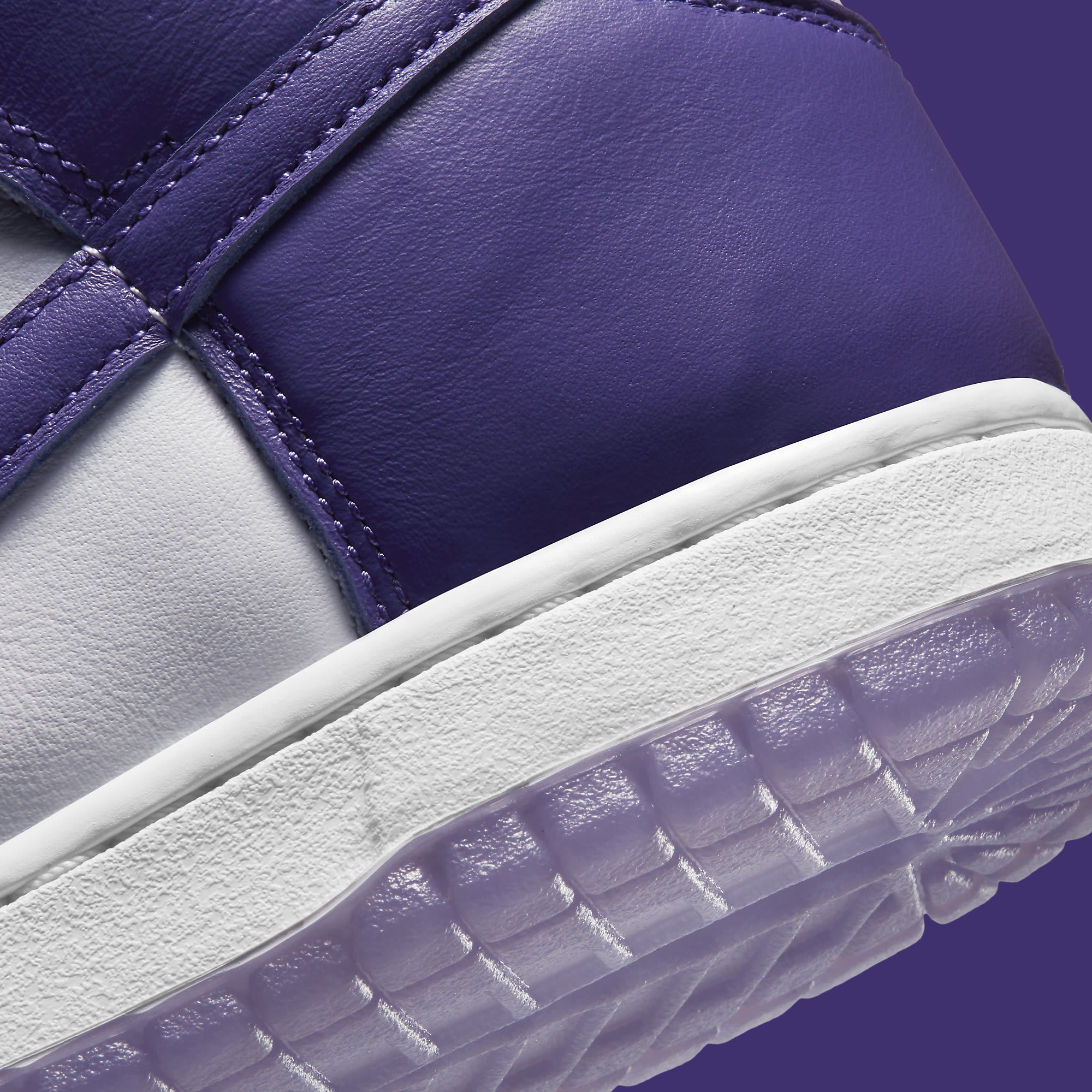 Nike Dunk High Women&#x27;s Court Purple Release Date DC5382-100 Heel Detail