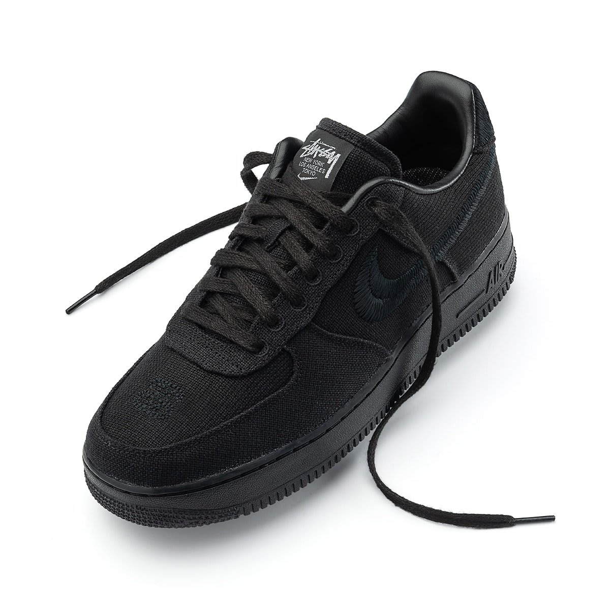 Stussy x Nike Air Force 1 Low &#x27;Black&#x27; Front