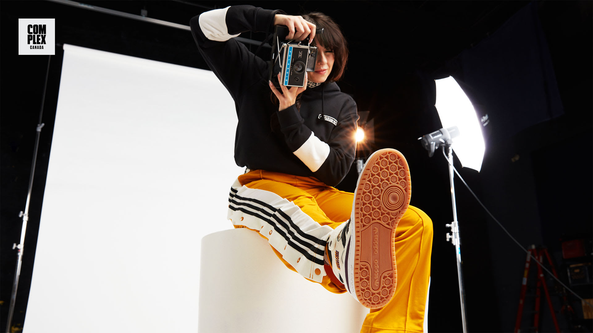 Briony poses with camera rocking adidas Girls Are Awesome collection