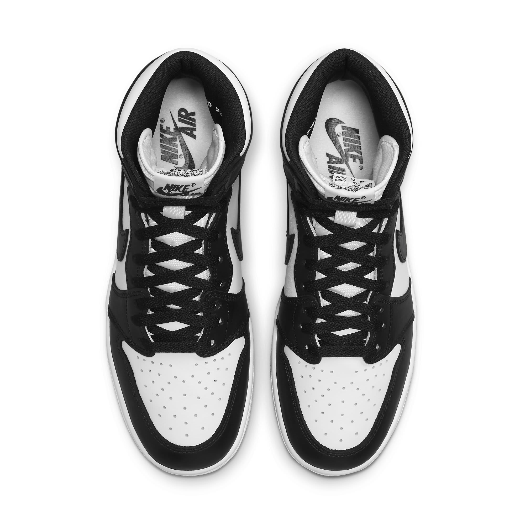 Air Jordan 1 I High &#x27;85 Panda Black White BQ4422-001 Top