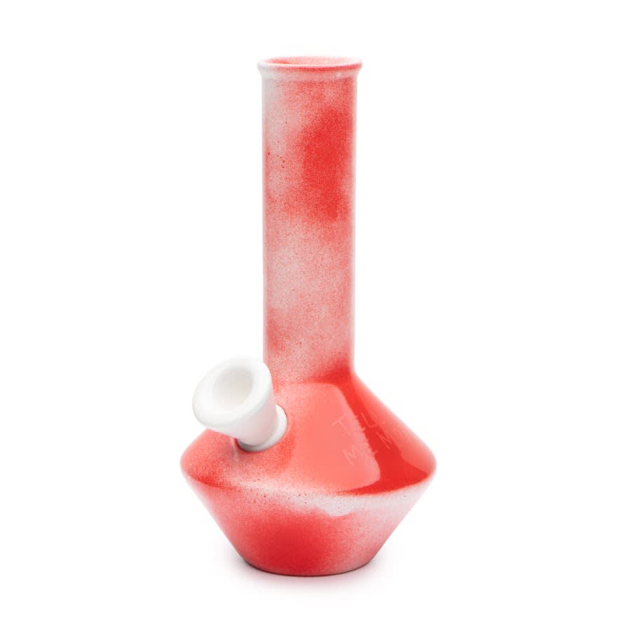 A pink and white bong