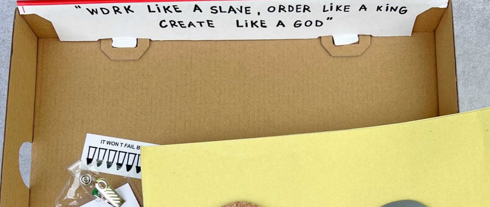Nike Covered Up a Reference to Slave Work on Tom Sachs Sneaker Box in 2017