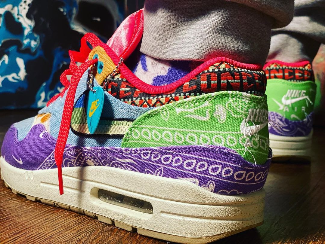Concepts Nike Air Max 1 Bandana Release Date On Foot Heel Detail