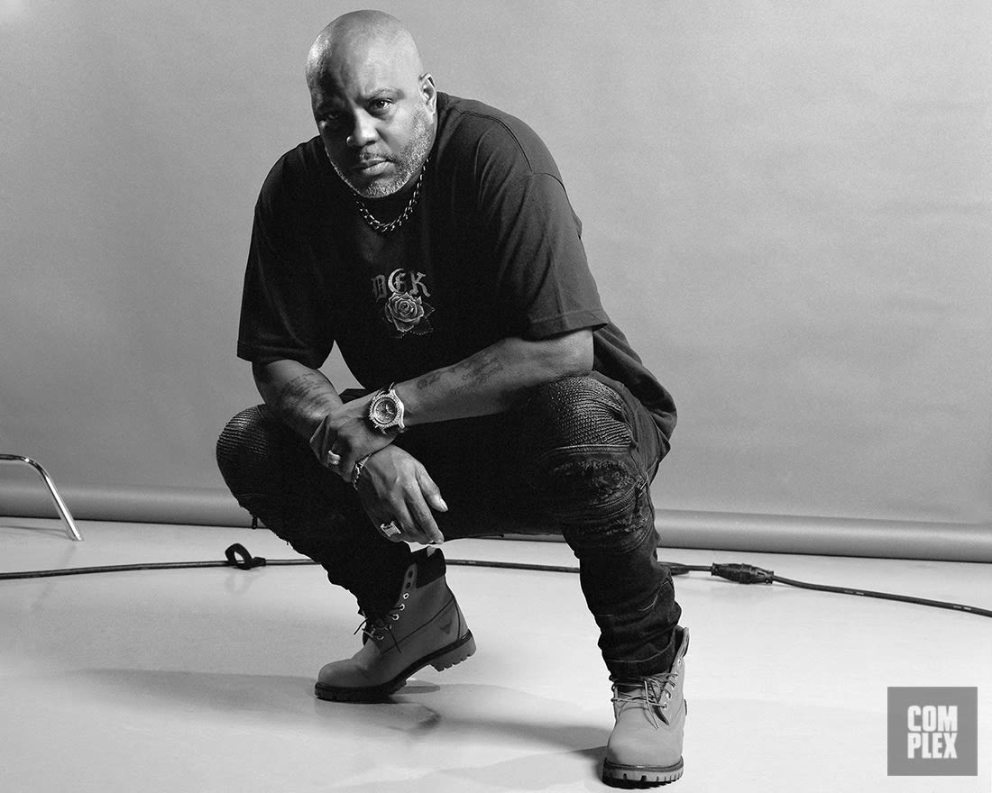 DMX poses for Complex interview photoshoot